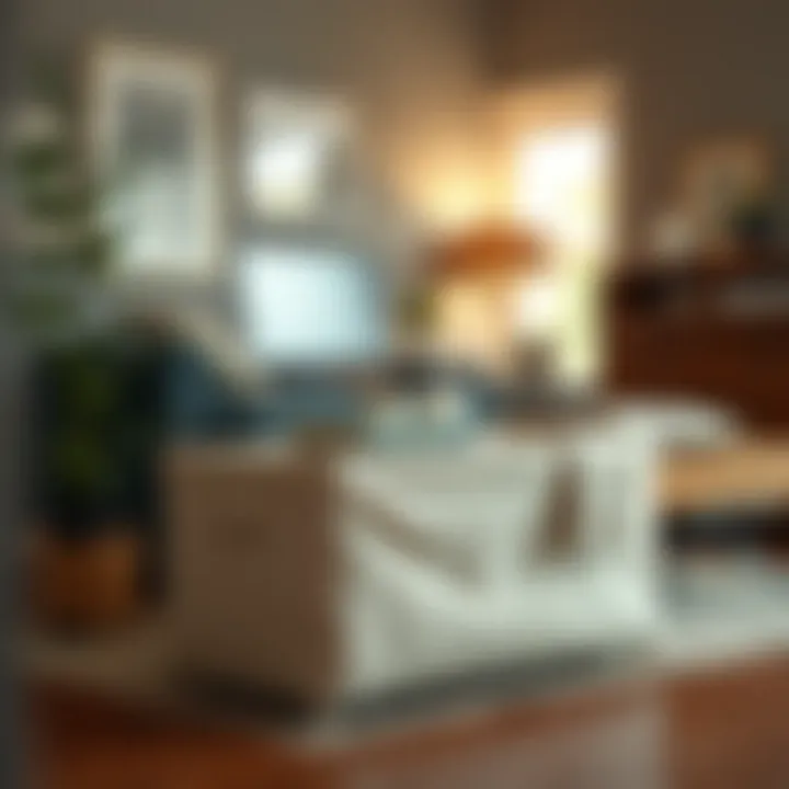 Functional cloth storage chest used in a home office for organization