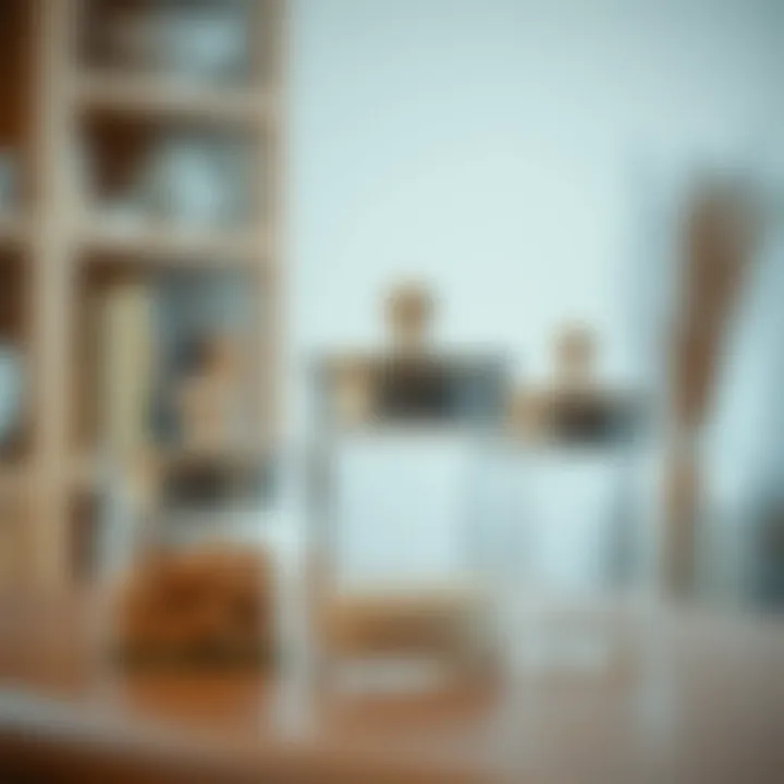 Stylish glass container set for kitchen organization and decoration