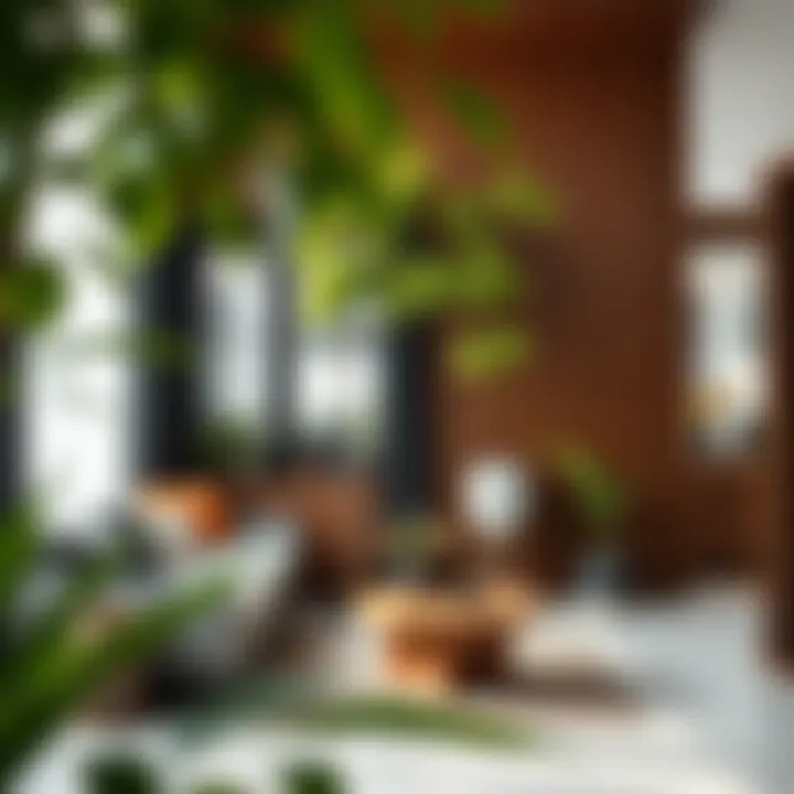 Stylish garden stands integrated into a modern interior design.