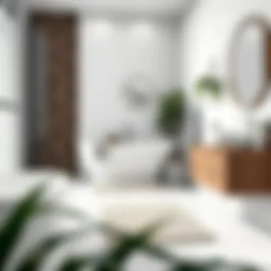 Stylish Bathroom with Non-Slip Mat Stylish bathroom featuring a non-slip mat with modern decor