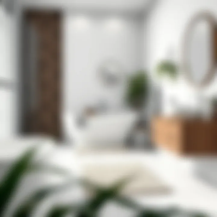 Stylish Bathroom with Non-Slip Mat Stylish bathroom featuring a non-slip mat with modern decor