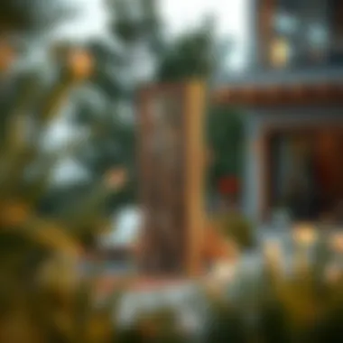 Aesthetic Wind Barrier Design with Natural Elements Aesthetic wind barrier featuring natural elements