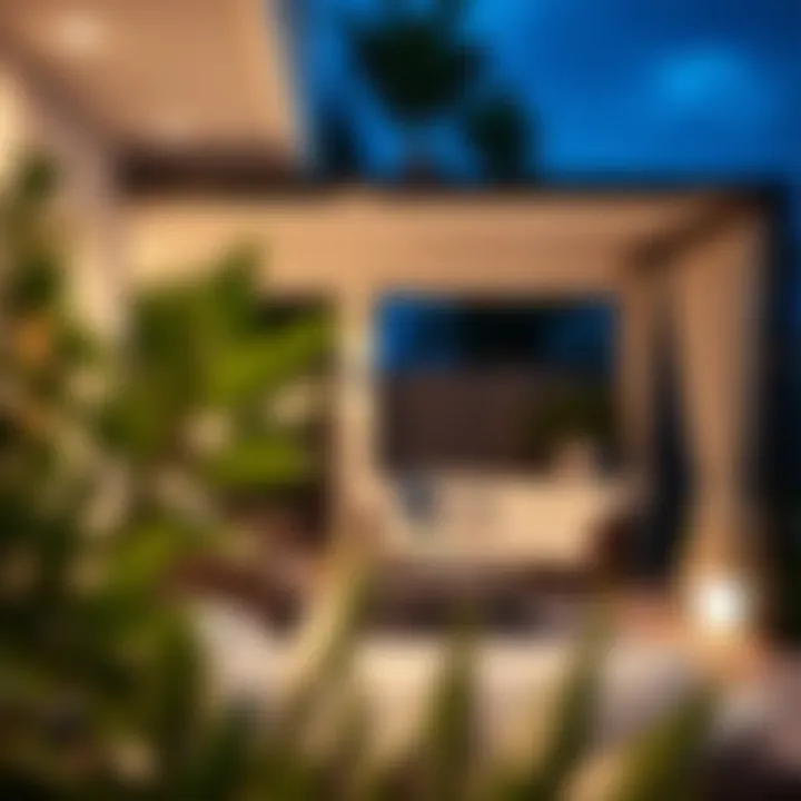 Stylish Modern Patio with Wind Barriers Modern patio with stylish wind barriers