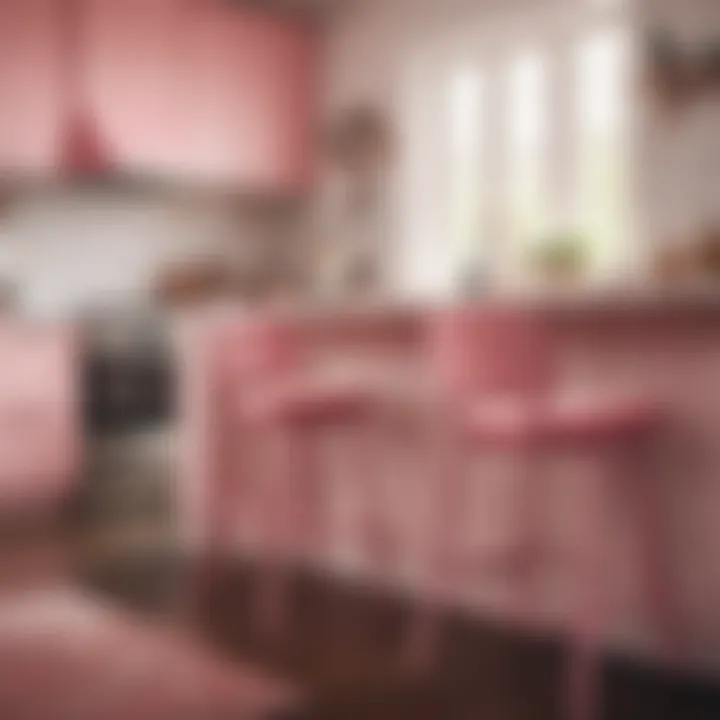 Maintenance tips for pink counter stools displayed in a cozy setting