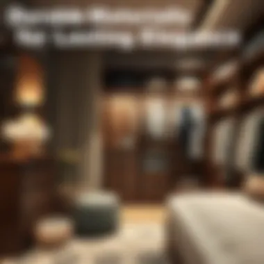 Durable Materials for Lasting Elegance High-quality materials used in pre-fab closets displayed in a stylish manner