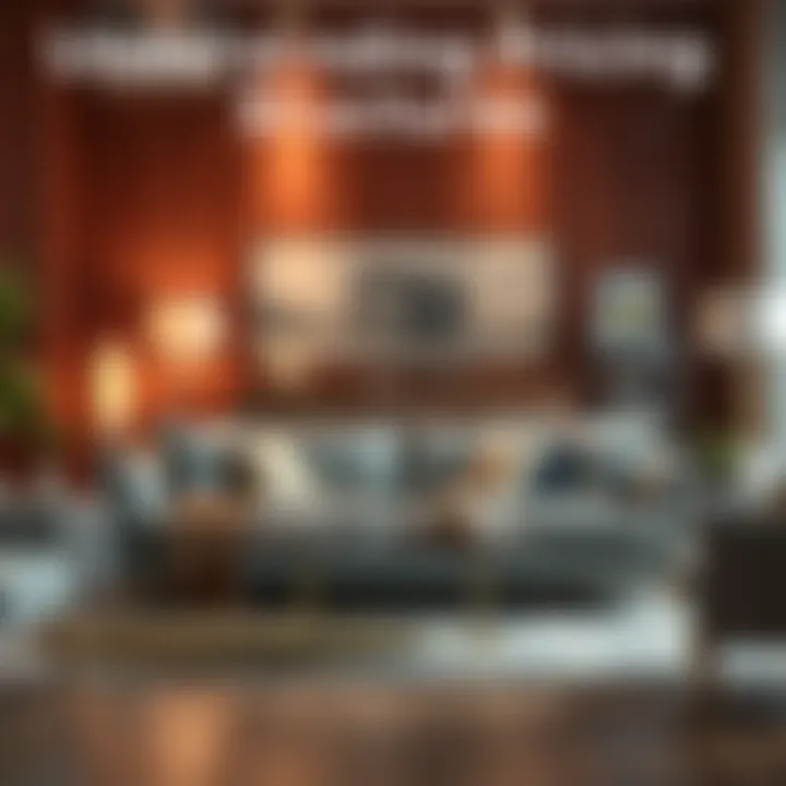 Infographic depicting pricing structures for living room packages