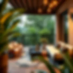 Elegant outdoor rug on a balcony showcasing modern design