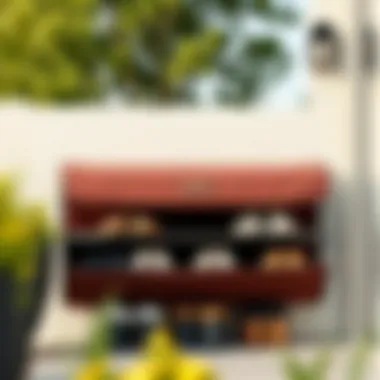 Elegant Outdoor Shoe Storage Solution Stylish outdoor shoe rack with cover