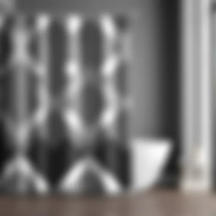 Stylish Geometric Design Complementing Grey Tones Stylish geometric design curtain complementing grey tones