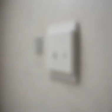 Close-up of a smart switch showcasing its sleek design