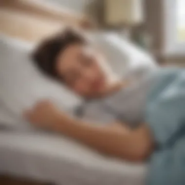 A student enjoying a comfortable sleep on a twin XL bed with an extender.