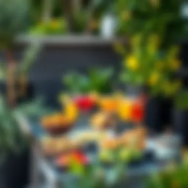 Elevating Outdoor Gatherings with a Serving Cart Colorful cocktails and appetizers on an outdoor serving cart