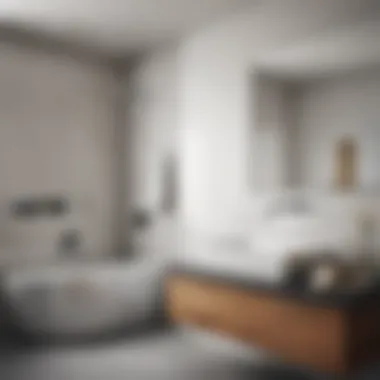 Minimalist Bathroom Design with Elegant Bin Elegant bathroom featuring a minimalist bin