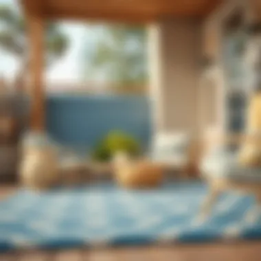 Harmonious Color Schemes for Outdoor Spaces Outdoor decor featuring color combinations with blue and tan