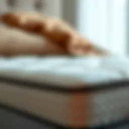 Luxurious texture of a mattress topper showcasing its material quality.