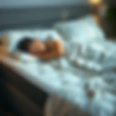 Illustration of a person enjoying a peaceful sleep on a mattress with a topper.