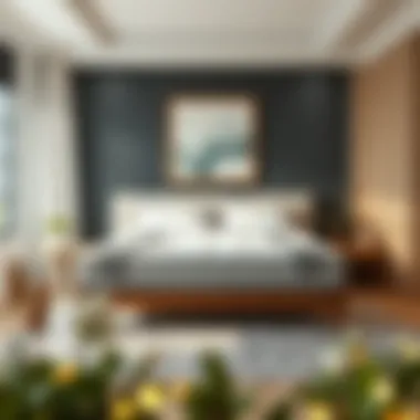 A serene bedroom setup featuring a perfectly placed mattress topper.