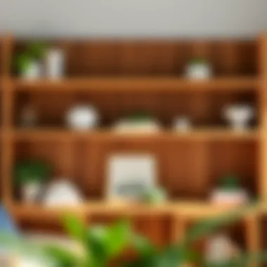 Beautifully arranged items on a well-maintained wood shelf