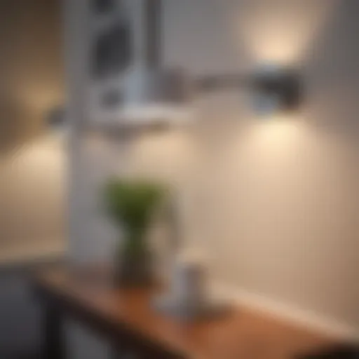 Elegant battery-operated white LED light fixture illuminating a room