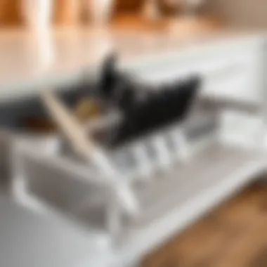 Modern acrylic knife organizer providing clear visibility of blades