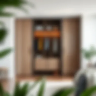 Modern Wardrobe Crafted from Sustainable Materials Modern wardrobe crafted from sustainable materials showcasing versatility