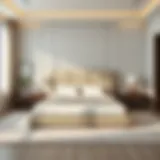 Elegant Modern Beige Bed in Minimalist Bedroom Elegant modern beige bed in minimalist bedroom