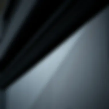 Luxurious fabric texture of cloth blackout blinds.