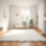 Serene Nursery with White Rug A serene nursery featuring a white rug that complements soft pastel decor