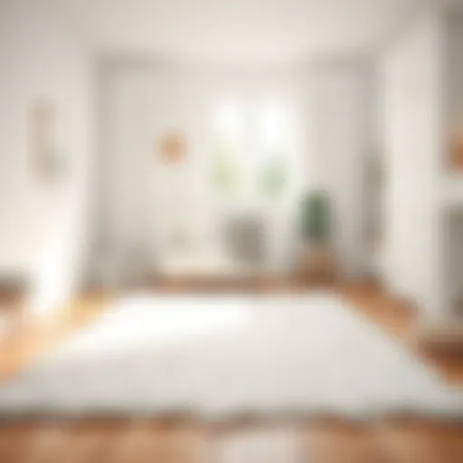 Serene Nursery with White Rug A serene nursery featuring a white rug that complements soft pastel decor