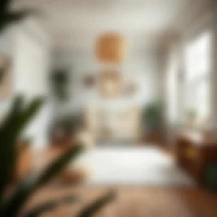 Stylish nursery design featuring a white rug and eco-friendly accessories