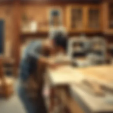 Behind the Scenes of Local Furniture Crafting Artisan working on bespoke furniture piece