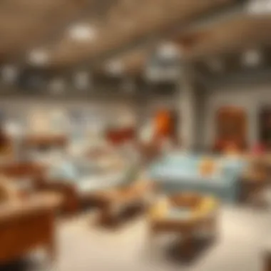 Diversity of Local Furniture Designs Showroom displaying a range of unique local furniture designs