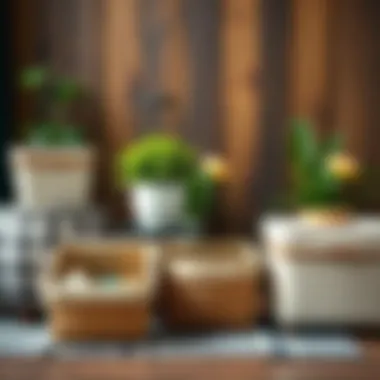 A variety of small storage containers made from sustainable materials