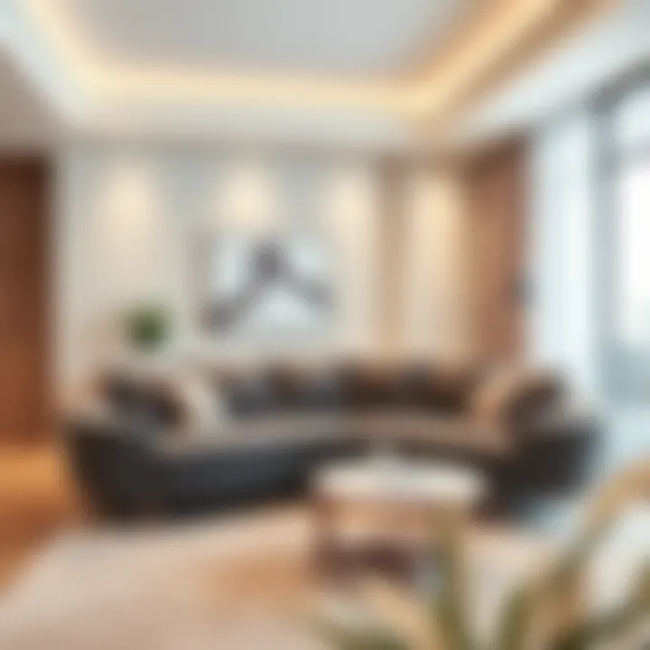 Elegant V Shape Couch in Modern Living Room Elegant V shape couch in a modern living room setting