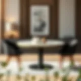 Elegant Retractable Round Table in Modern Dining Setting Elegant retractable round table in a modern dining area