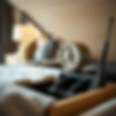 Hydraulic Mechanism Overview Close-up of hydraulic mechanism in a lift bed