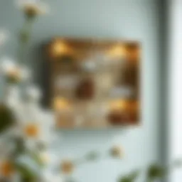 Elegant wall mounted glassware cabinet showcasing crystal glasses