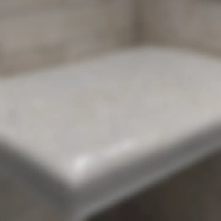 Close-up of durable materials used in waterproof shower bench cushions